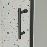 JimsMaison 60 in. W x 71 in. H Pivot Framed Shower Door in Matte Black Finish with Tempered Glass