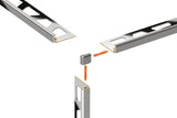 Schluter Systems JOLLY 0.5-in W x 98.5-in L Polished Chrome Aluminum L-Angle Tile Edge Trim