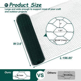 Kahomvis 1/4 in. W. x 3.6 ft. x 197 ft. Outdoor Anti-Rust Chicken Wire Poultry Net Green Galvanized Metal Fence Hardware Cloth