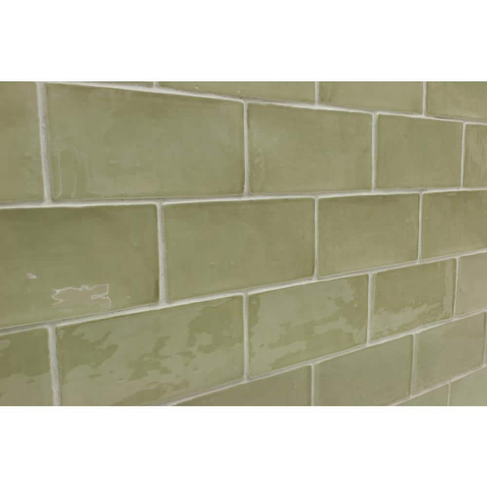 Ivy Hill Tile Catalina Kale 3 in. x 6 in. x 8 mm Polished Ceramic Subway Wall Tile (5.38 sq.ft./case)