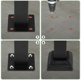 Karl home Transitional Handrail Stair Railing Fits 2-Step Iron Rail Kit