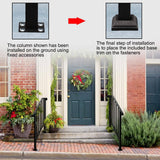 Karl home Transitional Handrail Stair Railing Fits 2-Step Iron Rail Kit