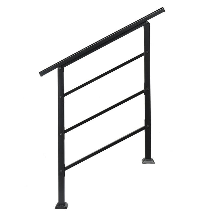 Karl home 38.3 in. H x 37.8 in. W Black Iron Stair Railing Kit