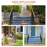 Karl home 64.6 in. x 46.5 in. Black Iron Wood Baluster Railing Kit