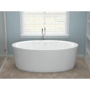 Universal Tubs Sunstone 5.7 ft. Acrylic Flatbottom Air Bath Tub in White