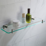KRAUS Aura Bathroom Shelf with Railing, Brushed Nickel, 19-5/8 in. x 5-1/2 in.