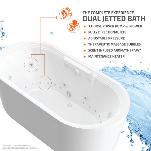 Universal Tubs Sunstone 5.7 ft. Acrylic Flatbottom Air Bath Tub in White
