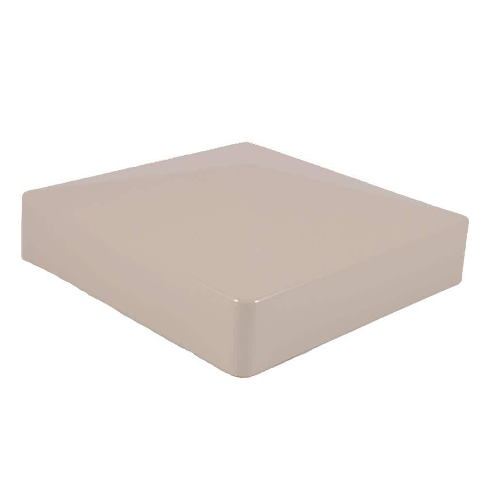 Weatherables 5 in. x 5 in. Khaki Vinyl External Pyramid Post Cap