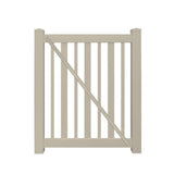 Weatherables Atlantis 4.5 ft. W x 4 ft. H Khaki Vinyl Pool Fence Gate