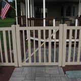 Weatherables Atlantis 4.5 ft. W x 4 ft. H Khaki Vinyl Pool Fence Gate