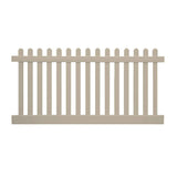 Weatherables Plymouth 4 ft. H x 8 ft. W Khaki Vinyl Picket Fence Panel Kit