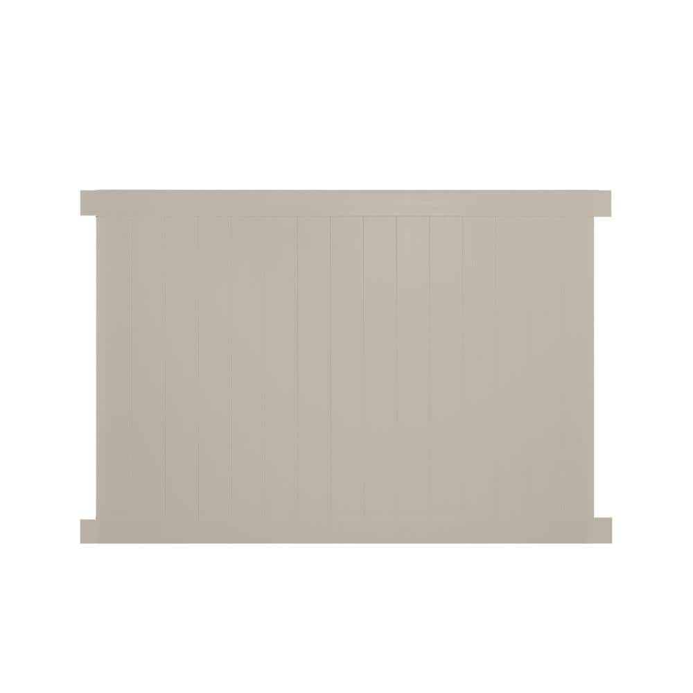Weatherables Savannah 5 ft. H x 8 ft. W Khaki Vinyl Privacy Fence Panel Kit