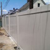Weatherables Savannah 5 ft. H x 8 ft. W Khaki Vinyl Privacy Fence Panel Kit