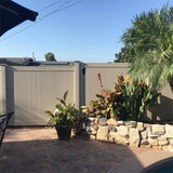 Weatherables Savannah 5 ft. H x 8 ft. W Khaki Vinyl Privacy Fence Panel Kit