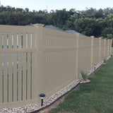 Weatherables Huntington 5 ft. H x 6 ft. W Khaki Vinyl Semi-Privacy Fence Panel Kit