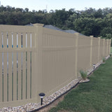 Weatherables Huntington 5 ft. H x 6 ft. W Khaki Vinyl Semi-Privacy Fence Panel Kit