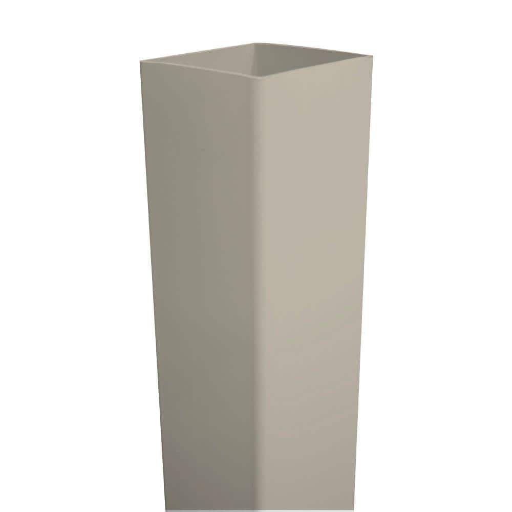 Weatherables 4 in. x 4 in. x 7 ft. Khaki Vinyl Fence Blank Post