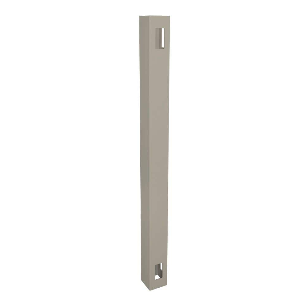 Weatherables 4 in. x 4 in. x 7 ft. Khaki Vinyl Fence Corner Post
