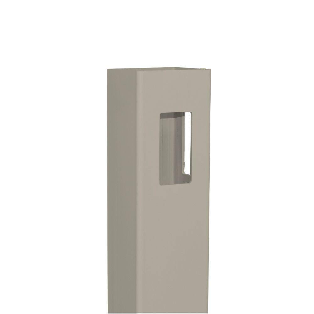 Weatherables 4 in. x 4 in. x 7 ft. Khaki Vinyl Fence Corner Post