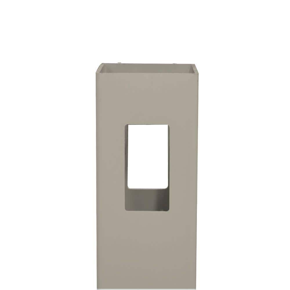 Weatherables 4 in. x 4 in. x 7 ft. Khaki Vinyl Fence Line Post