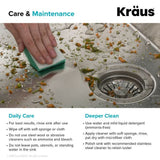 KRAUS Pax Series 33 in. Drop-In Stainless Steel 2-Hole Single Bowl Kitchen Sink