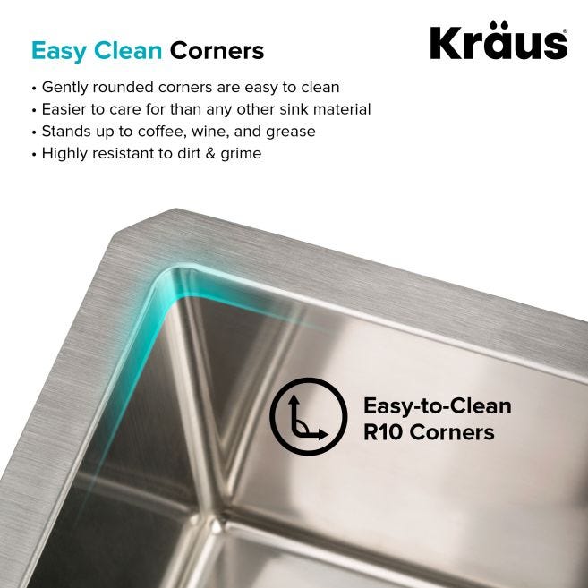 KRAUS Standart PRO Undermount Stainless Steel 21 in. Single Bowl Kitchen Sink