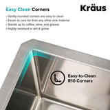 KRAUS Standart PRO Undermount Stainless Steel 21 in. Single Bowl Kitchen Sink