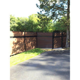 EuroFence Euro Style Estate 4 ft. x 6 ft. King Cedar Aluminum and Composite Horizontal Fence Panel Section