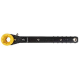 Klein Tools KT151T 4-in-1 Lineman's Ratcheting Wrench, 13 in. Length, SAE Square Sockets (3/4, 13/16, 1, 1-1/8 in.)