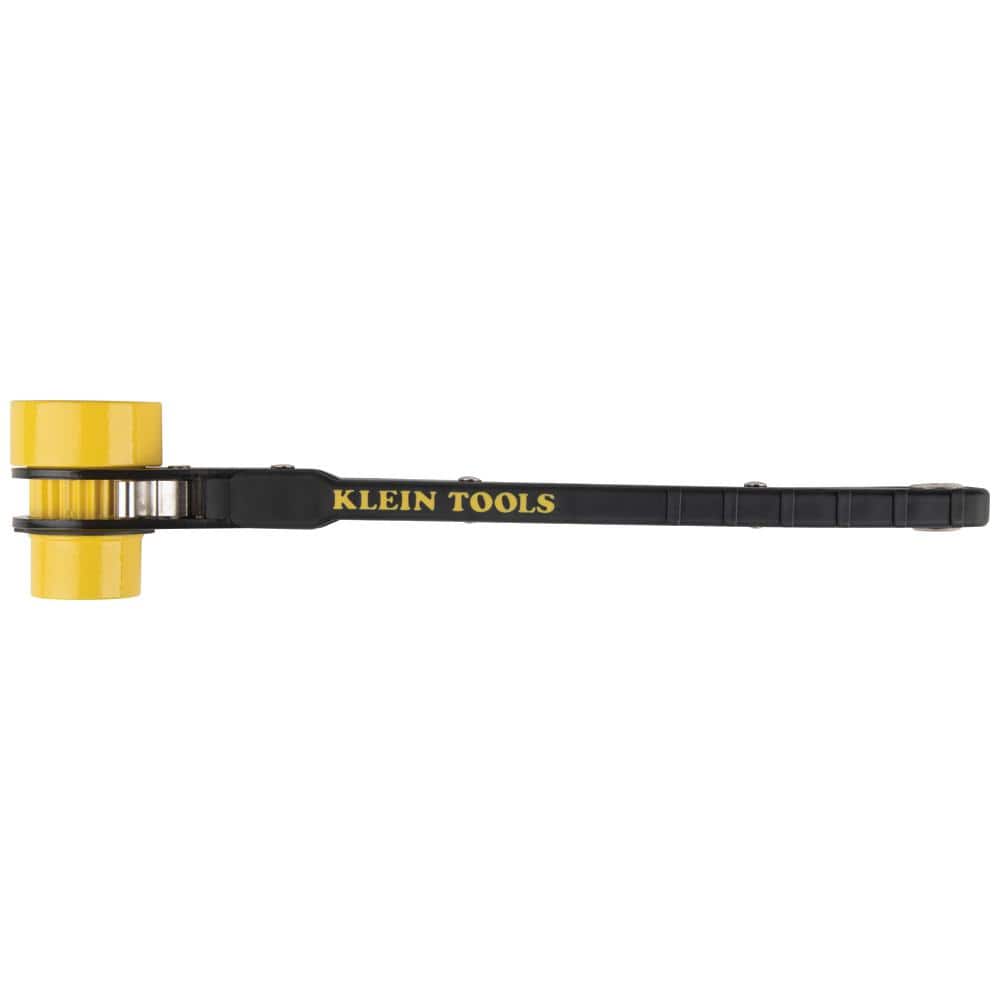 Klein Tools KT151T 4-in-1 Lineman's Ratcheting Wrench, 13 in. Length, SAE Square Sockets (3/4, 13/16, 1, 1-1/8 in.)