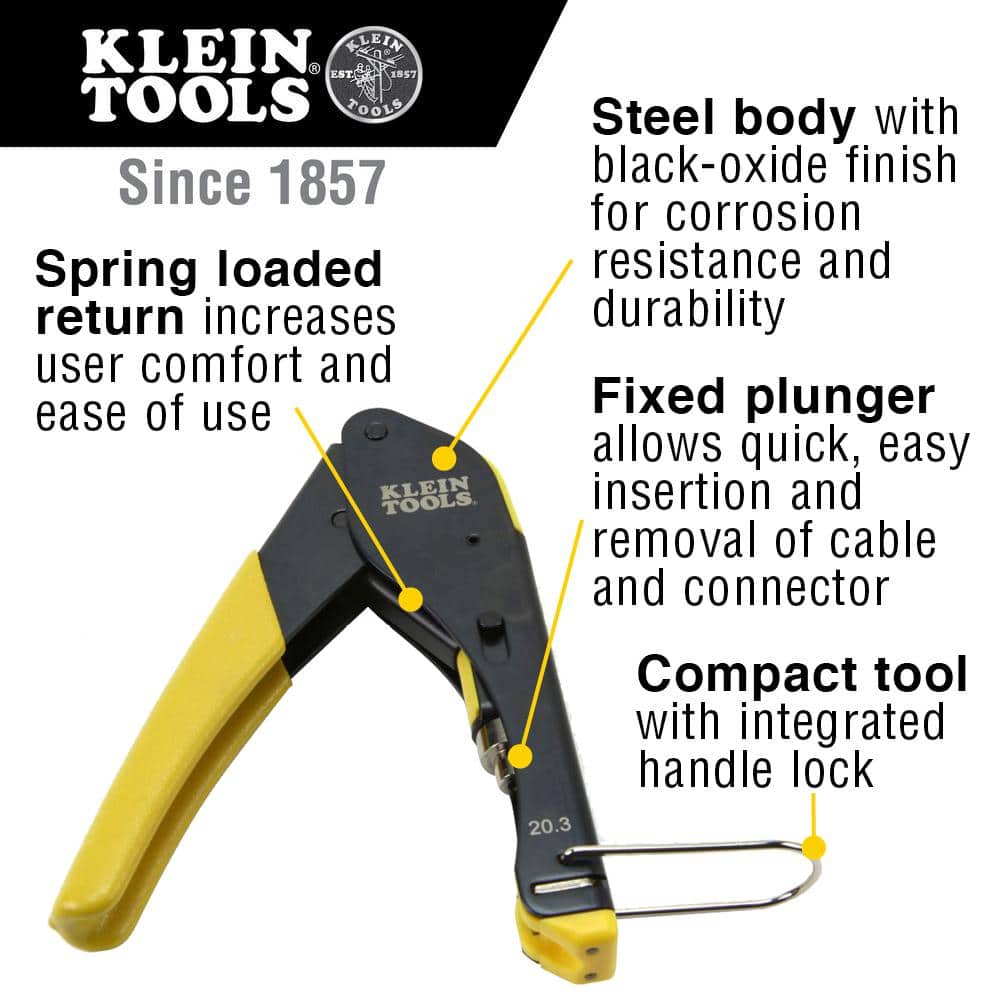 Klein Tools Coaxial Cable Installation Kit with Zipper Pouch, Model VDV026-211