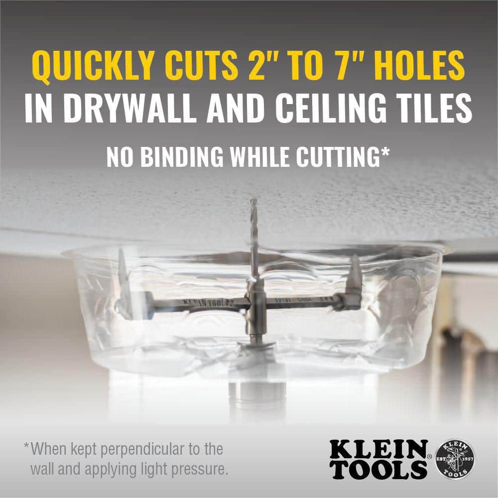 Klein Tools 2 in. to 7 in. Quick Cutter Adjustable Hole Saw, Model 53731