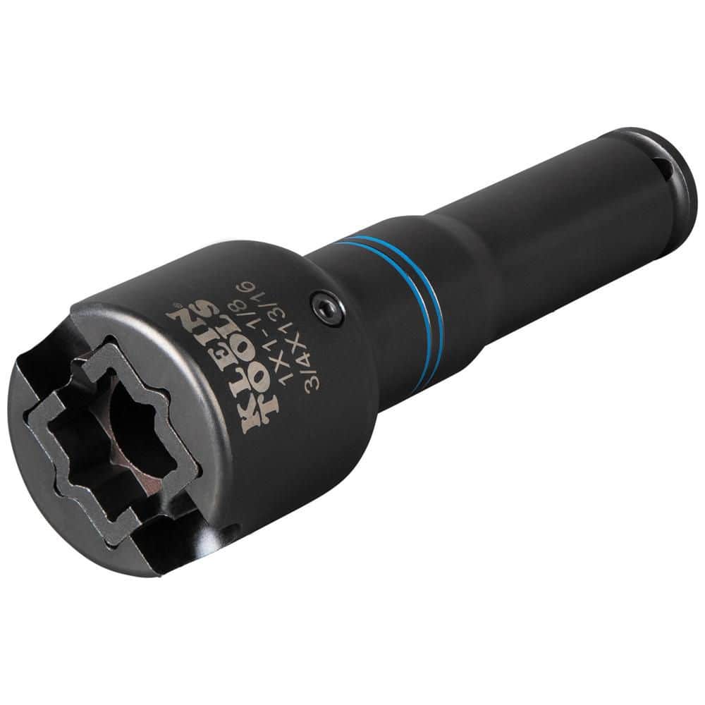 Klein Tools NRHD4 1/2 in. Square Drive 4-in-1 Square Impact Socket with 7/16 in. Hex Quick-Change Adapter
