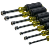 Klein Tools 631SEN 7-Piece Nut Driver Set, 3" Hollow Shafts, Cushion-Grip Handles