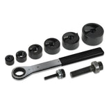 Klein Tools 9‑Piece Knockout Punch with Wrench Set (1/2 in. to 2 in.) – Model 53732SEN