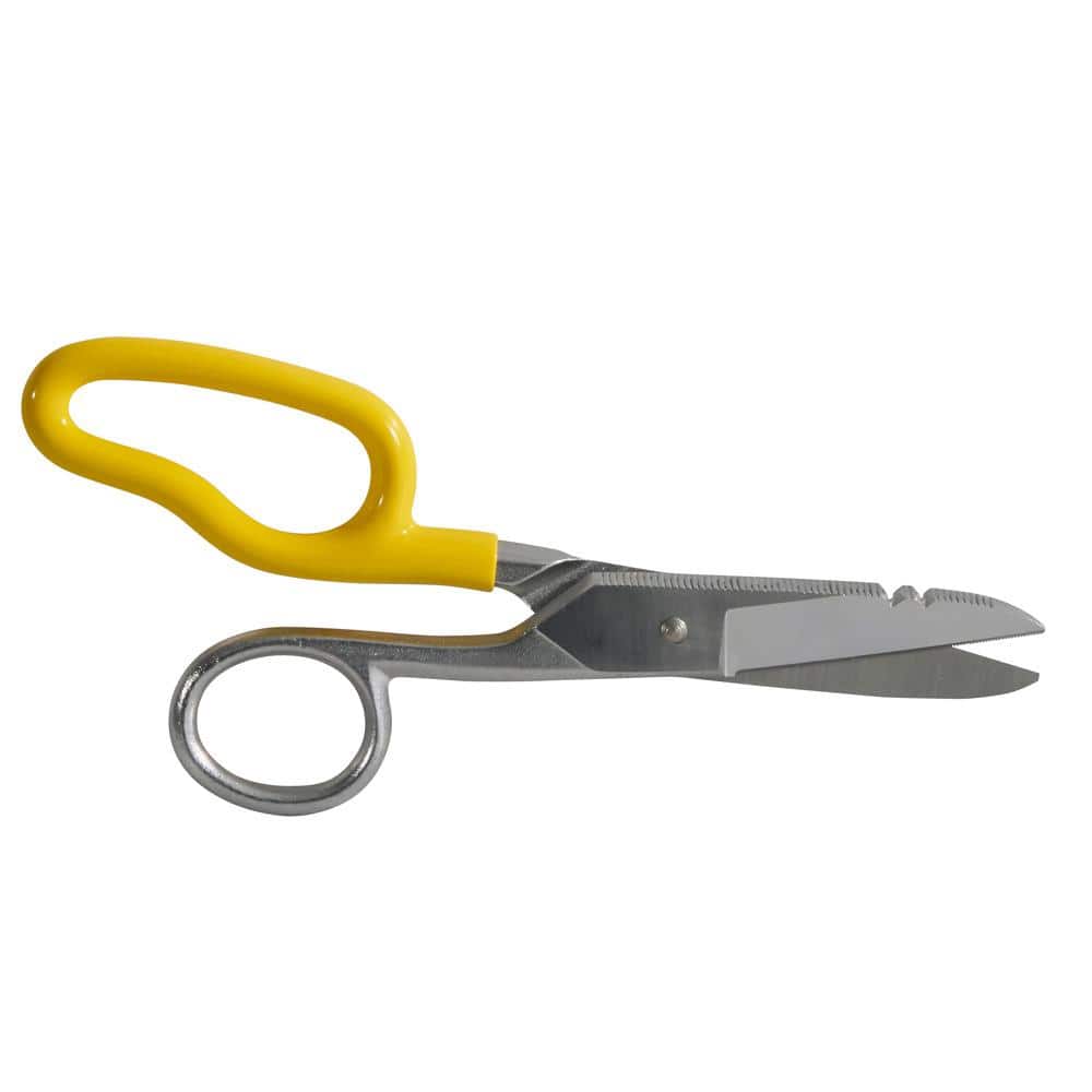 Klein Tools 2100-8 Free-Fall Electrical Scissors/Snips, Stainless Steel, Micro-Serrated, Extended Handle