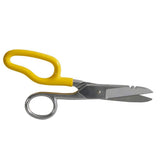 Klein Tools 2100-8 Free-Fall Electrical Scissors/Snips, Stainless Steel, Micro-Serrated, Extended Handle