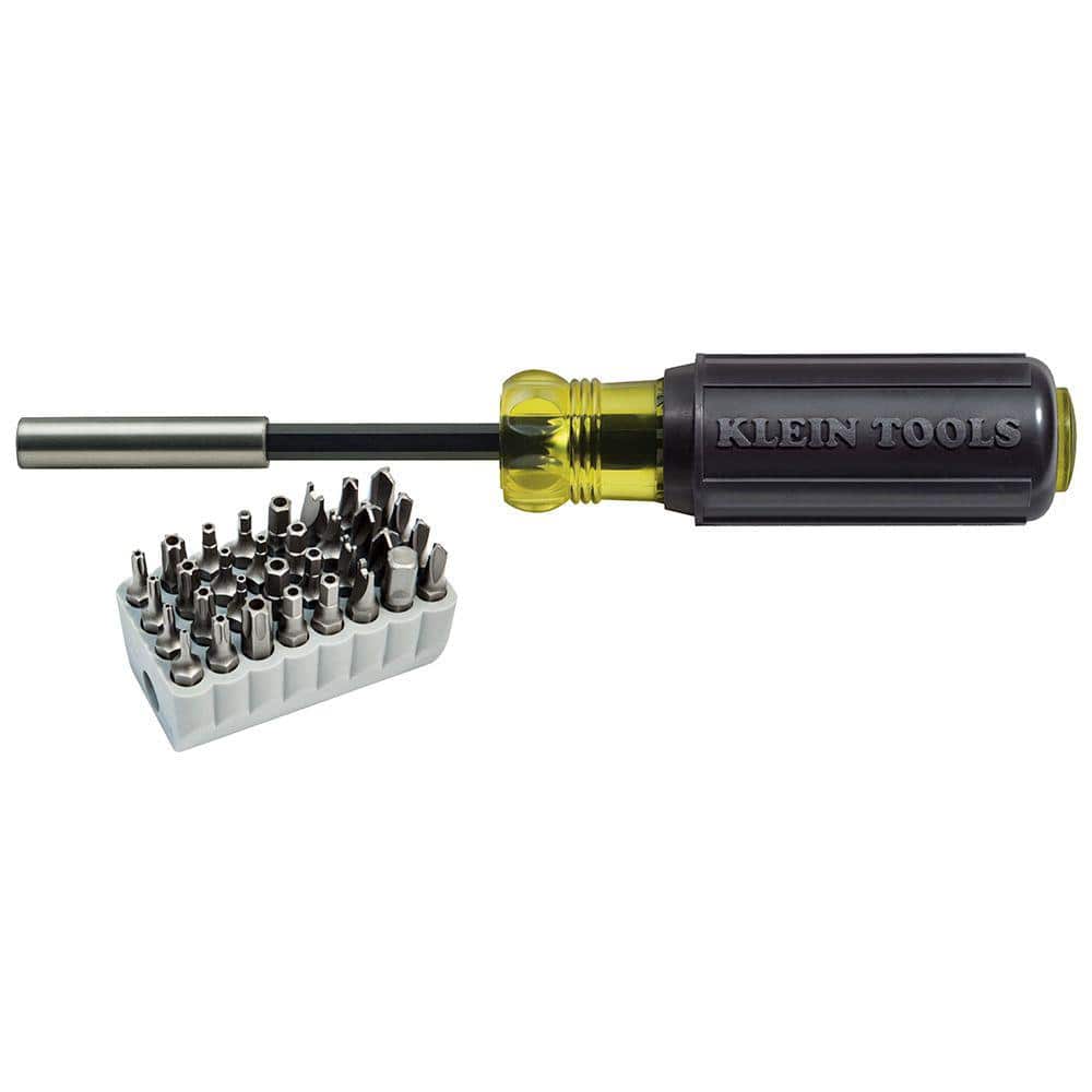 Klein Tools Magnetic Screwdriver with 32 Tamperproof Bits, Model 32510
