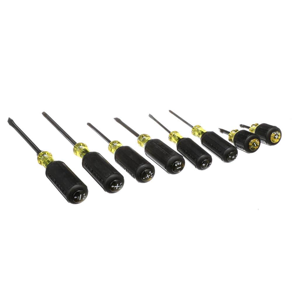 Klein Tools 85148 Screwdriver Set with Magnetizer, Cushion-Grip Handles, 8-Piece