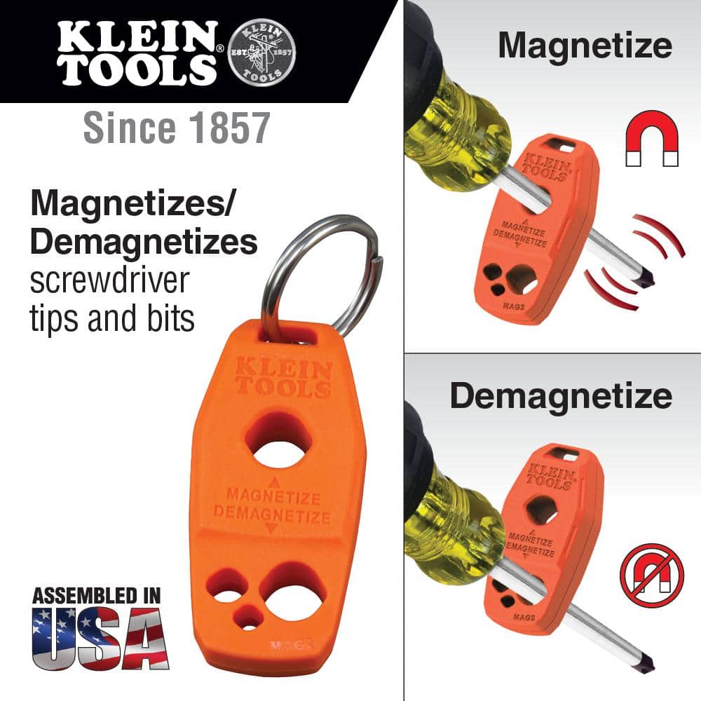 Klein Tools 85148 Screwdriver Set with Magnetizer, Cushion-Grip Handles, 8-Piece