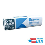 Knauf Insulation R-38 EcoBatt Kraft Faced Fiberglass Insulation Batt, 12" x 16" x 48", 58.67 sq. ft.