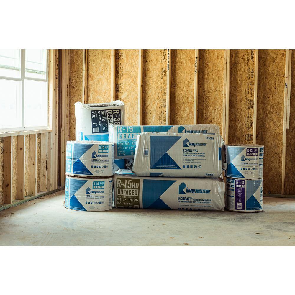 Knauf Insulation EcoBatt R-11 Unfaced Fiberglass Insulation Batts, 3.5 in. x 24 in. x 96 in., 256 sq. ft. (4 Bags)