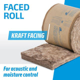 Knauf Insulation R-19 EcoRoll Kraft Faced Fiberglass Insulation Roll, 6-1/4 in Thick x 23 in Wide x 39.2 ft Long, 75.06 sq ft