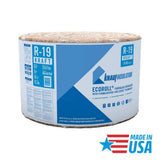 Knauf Insulation R-19 EcoRoll Kraft Faced Fiberglass Insulation Roll, 6-1/4 in Thick x 23 in Wide x 39.2 ft Long, 75.06 sq ft