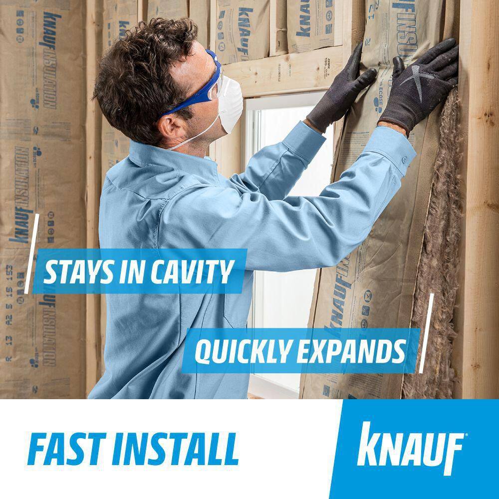 Knauf Insulation R-19 EcoRoll Kraft Faced Fiberglass Insulation Roll, 6-1/4 in Thick x 23 in Wide x 39.2 ft Long, 75.06 sq ft