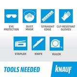 Knauf Insulation R-13 EcoBatt Unfaced Fiberglass Insulation Batt, 3.5 in x 24 in x 96 in, 176 sq ft