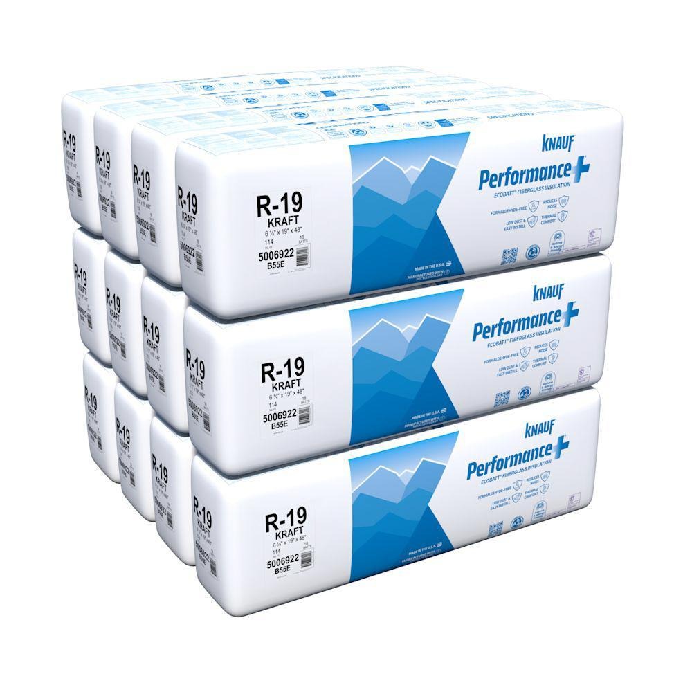 Knauf R19 EcoBatt Kraft Faced 128.00 SF (KNB28E)