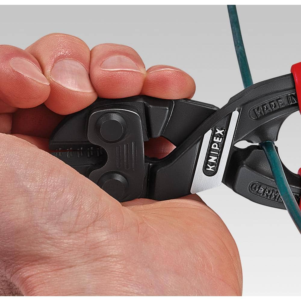KNIPEX 8 in. CoBolt Mini Bolt Cutters with Dual-Component Comfort Grips and Tether Attachment