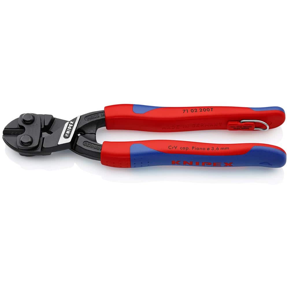 KNIPEX 8 in. CoBolt Mini Bolt Cutters with Dual-Component Comfort Grips and Tether Attachment