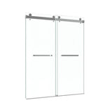 Kobiworks Catalyst 60 in. W x 76 in. H Double Sliding Frameless Shower Door in Chrome with 3/8 in. Ultra Clear Glass